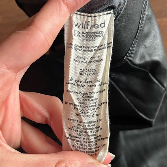 Wilfred Black Leather Moto Leggings - Picture 8 of 9